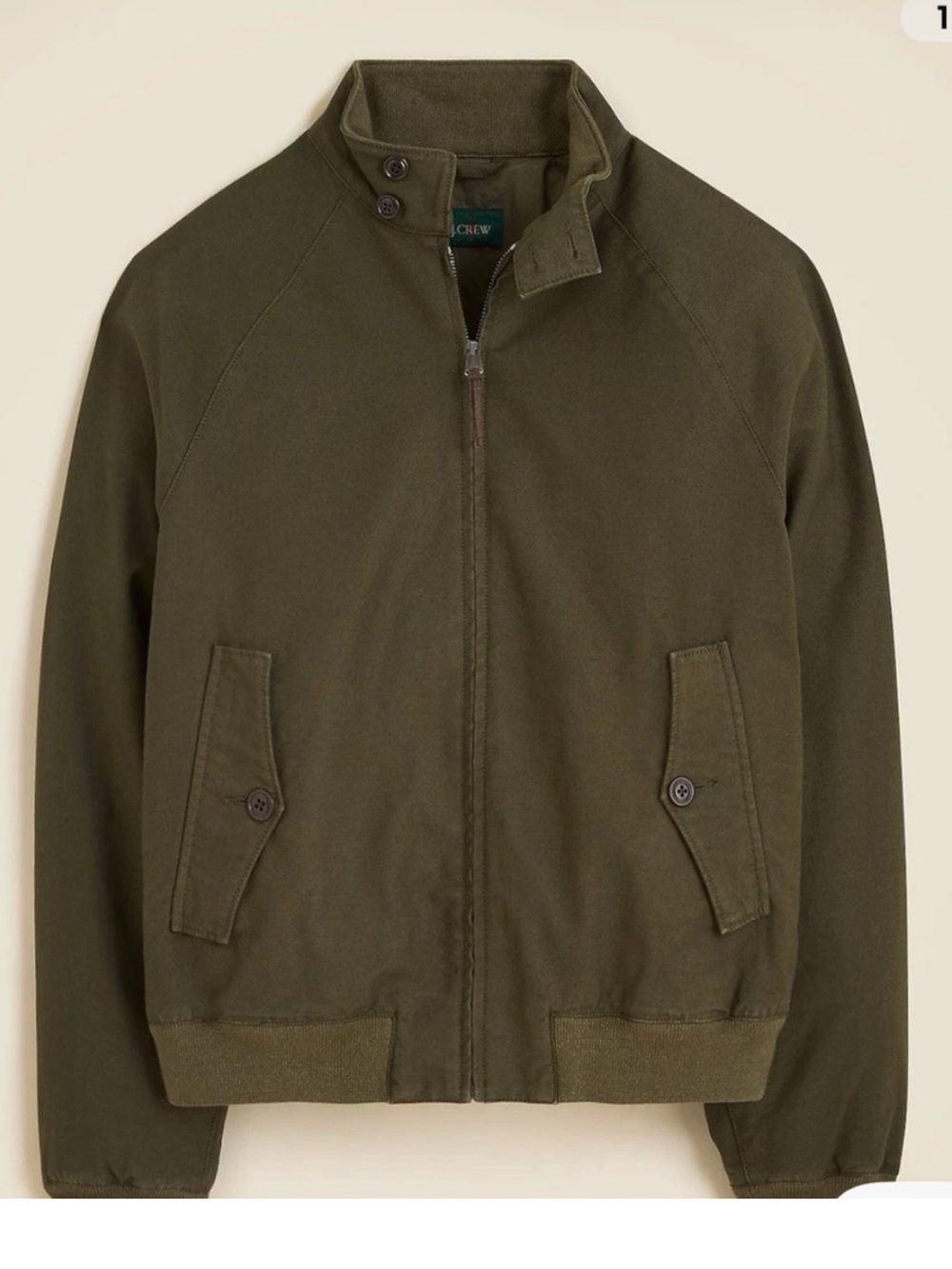 NWOT J Crew Garment-Dyed Harrington Jacket- NEEDS ZIPPER REPAIR